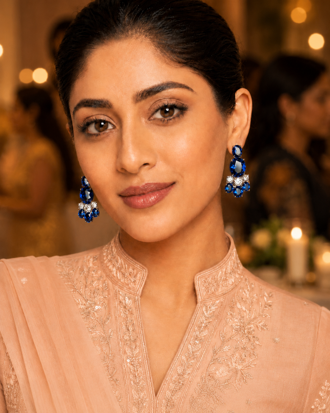 Sapphire Blue CZ Earrings