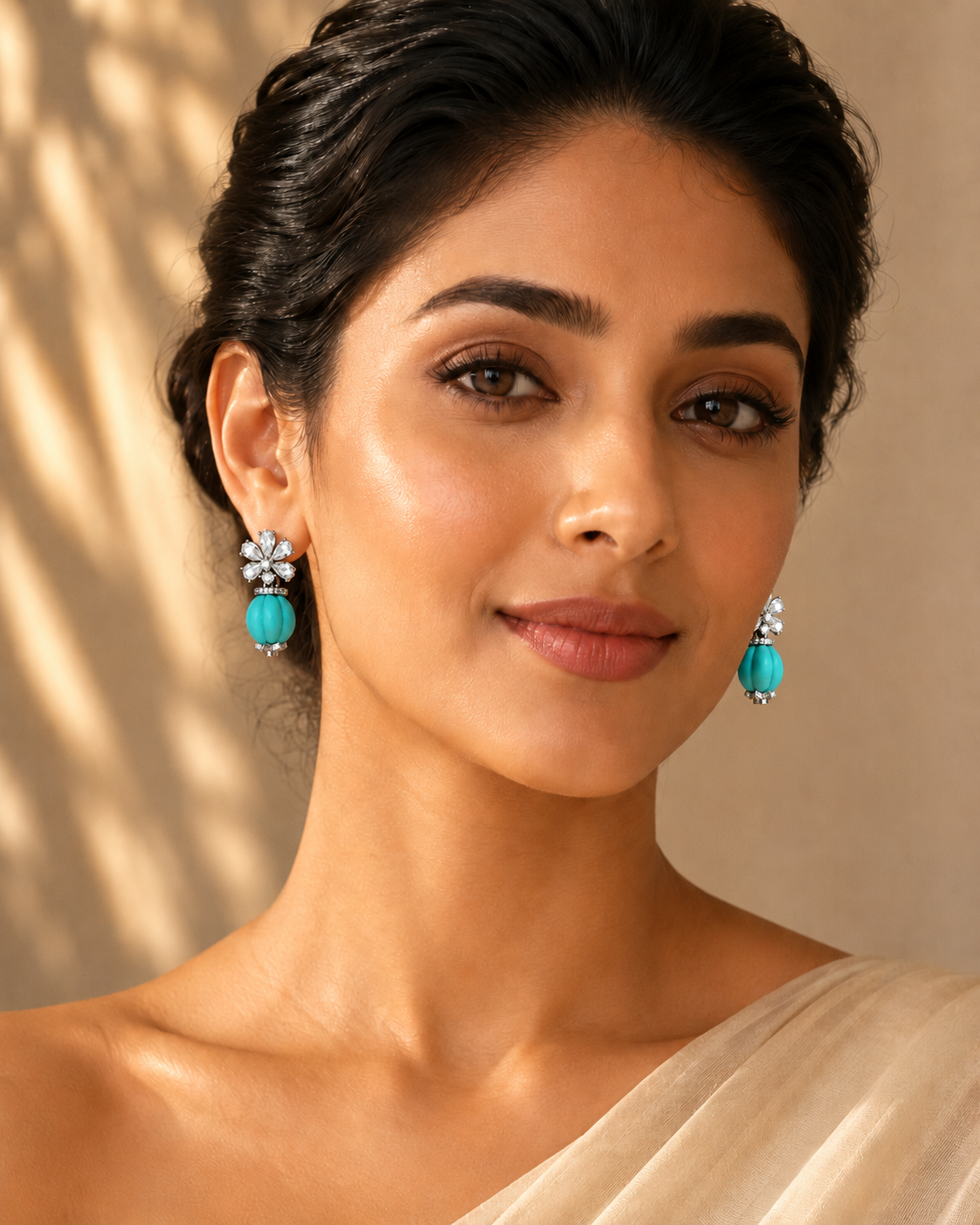 Turquoise CZ Lena Earrings