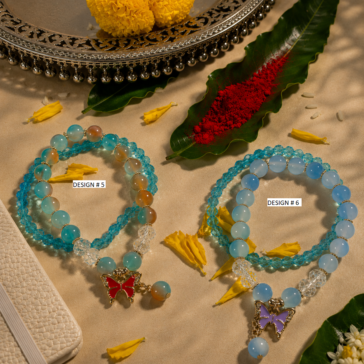 Butterfly Double Layer Bracelet Rakhi