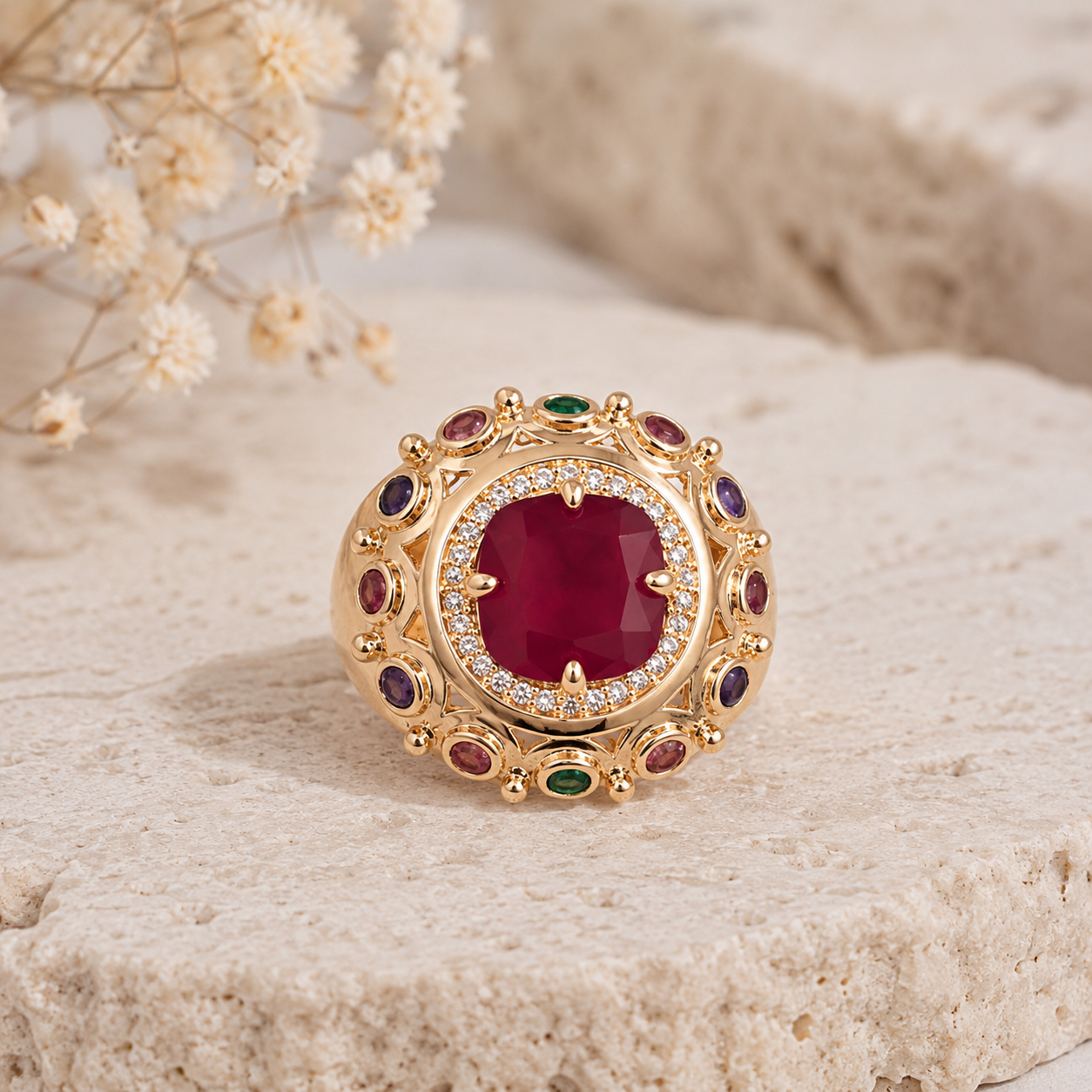 Royal Ruby Statement Ring