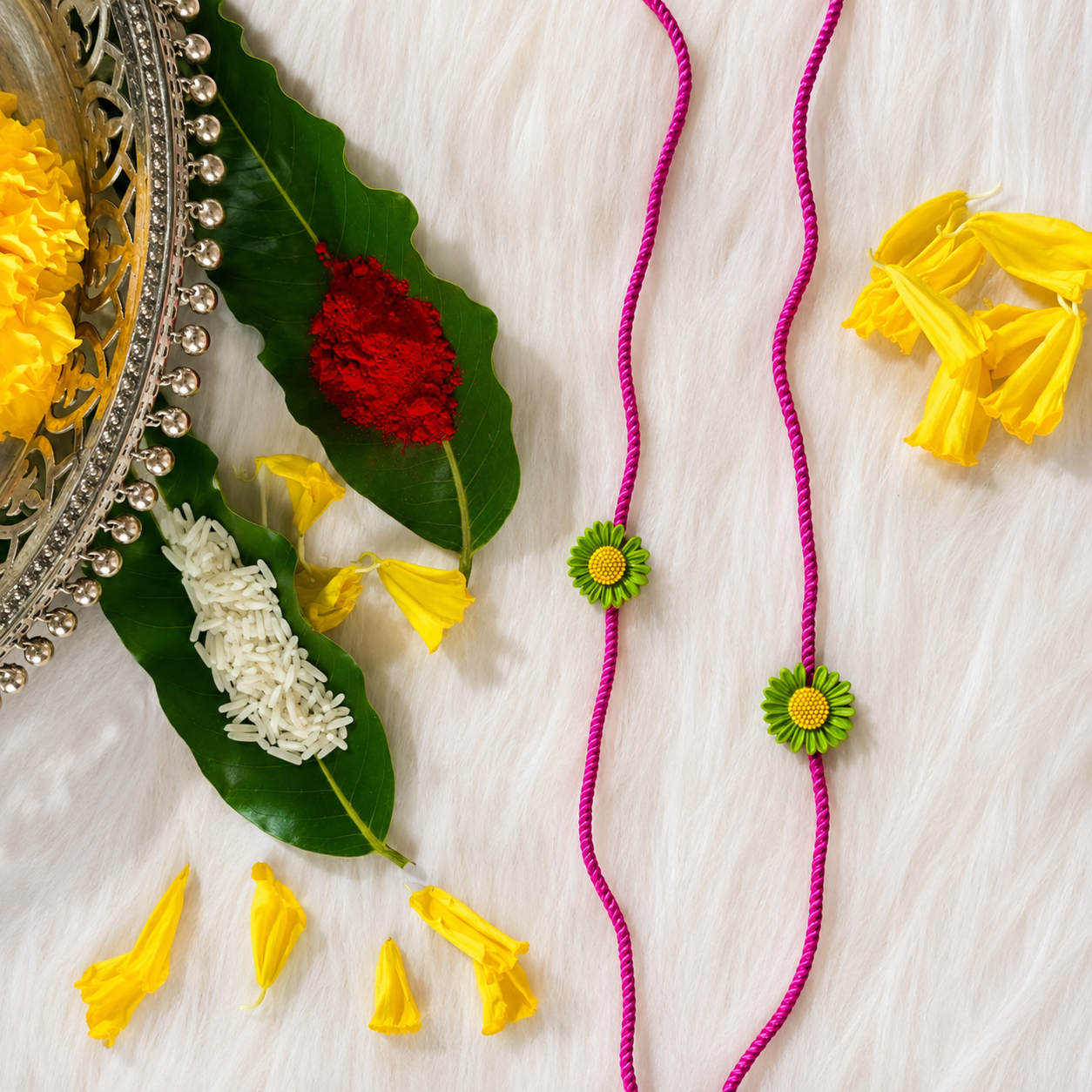Green Flower Rakhi