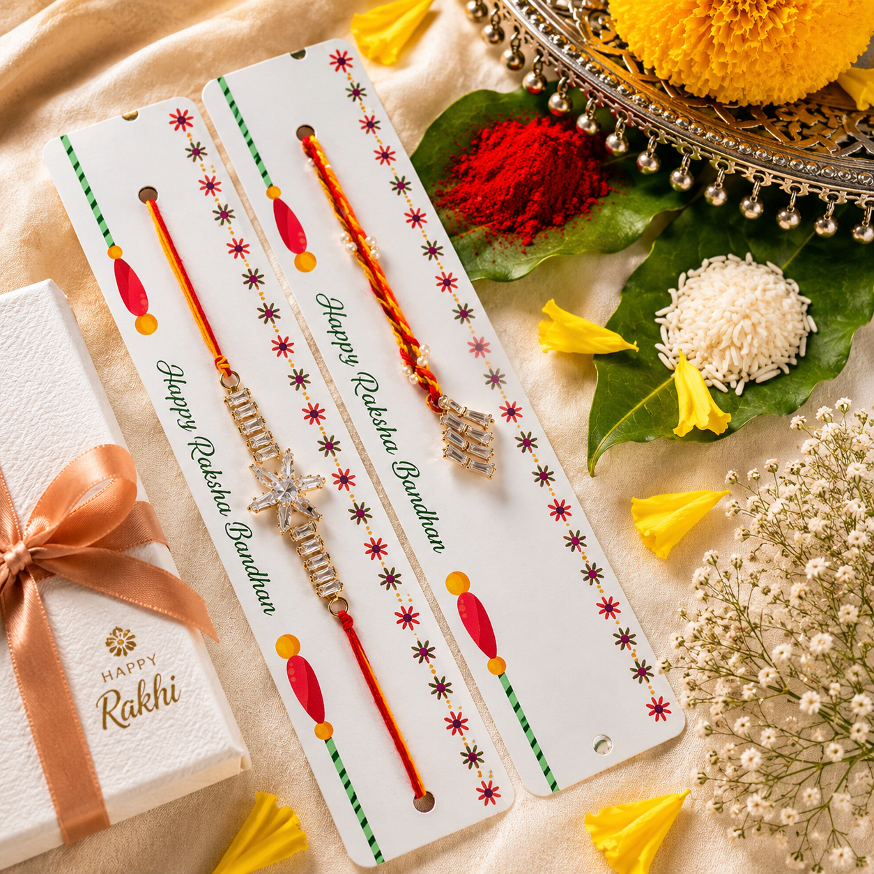 Designer Stone Rakhi Collection | Assorted Designs for Brother