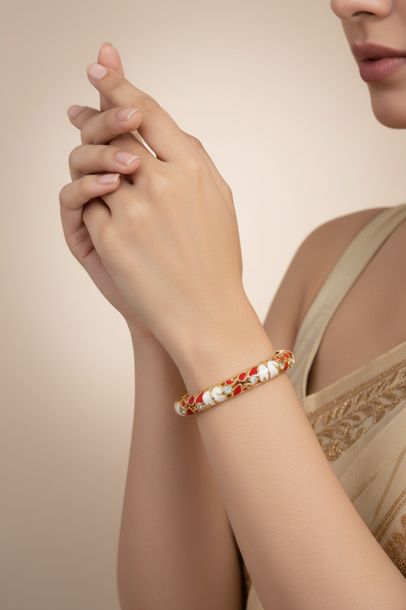 Red Enamel Bangle