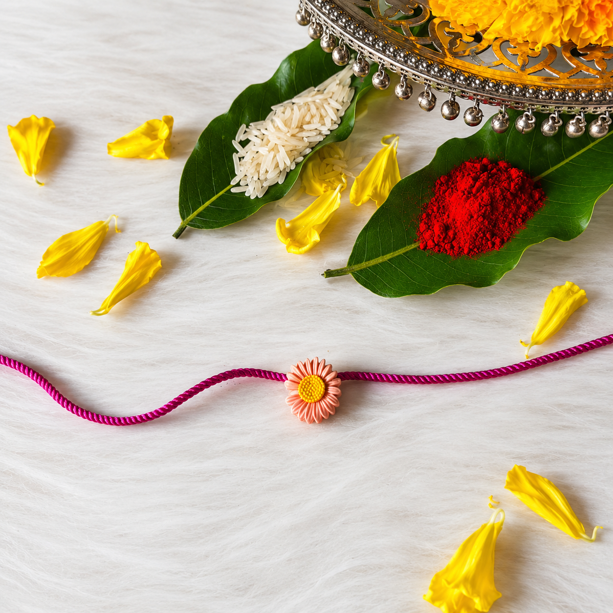 Pink Flower Rakhi