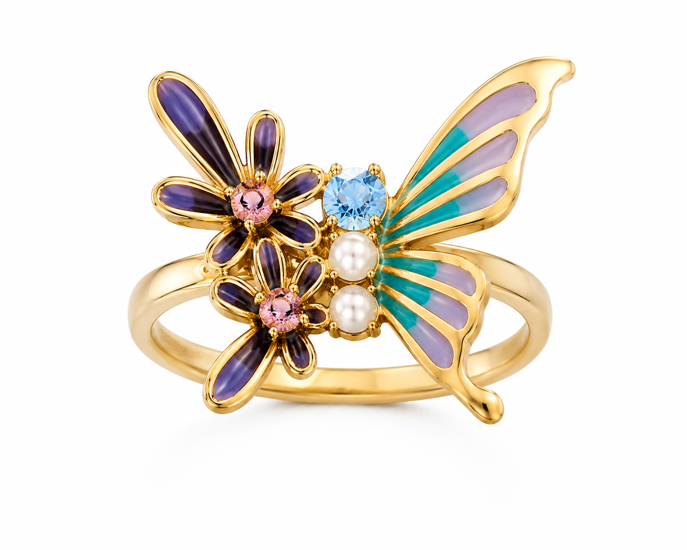 Flutter Bloom – Multicolor – Statement Ring