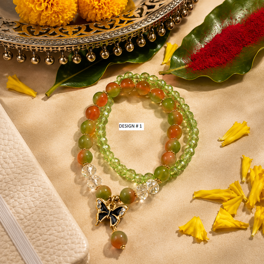 Butterfly Double Layer Bracelet Rakhi