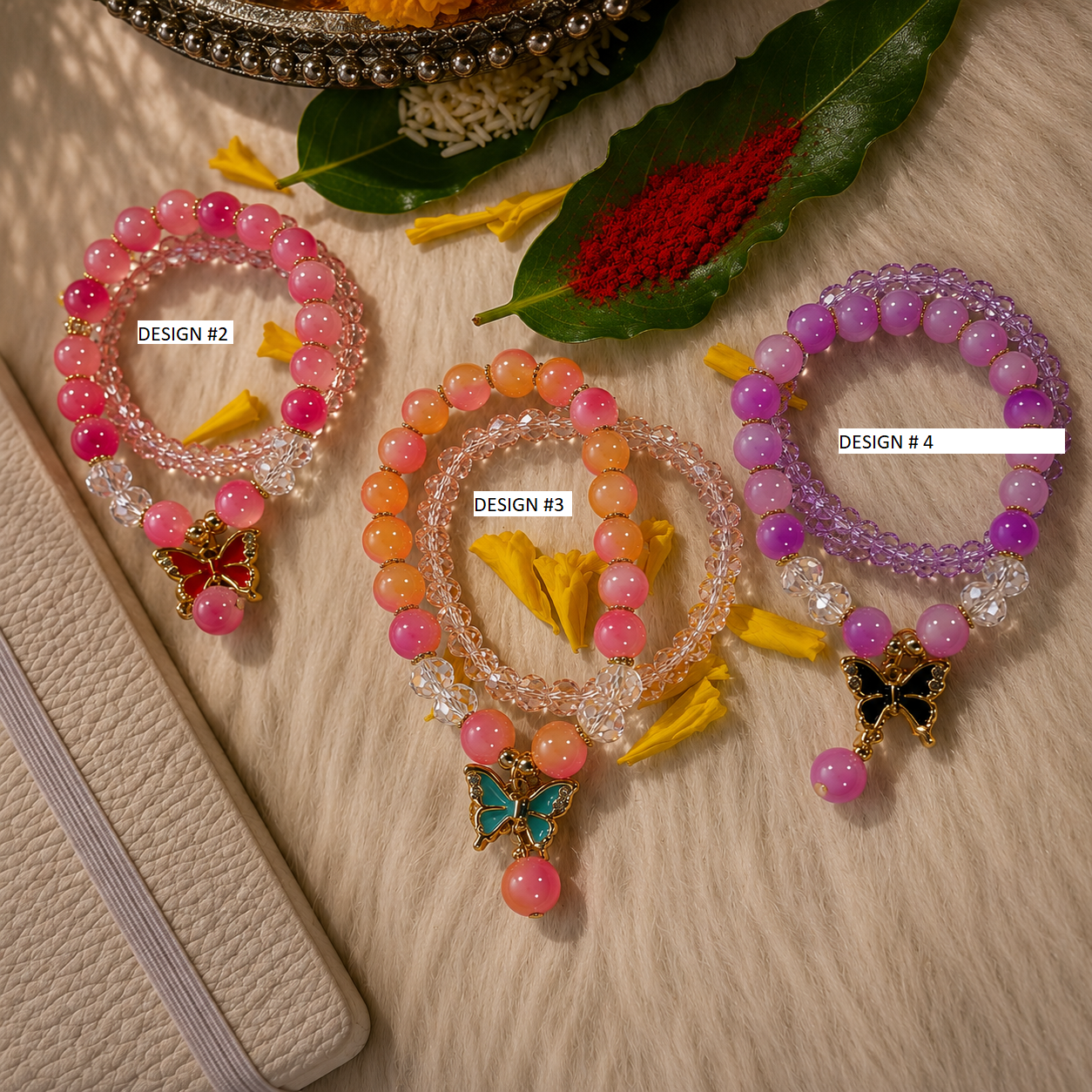 Butterfly Double Layer Bracelet Rakhi