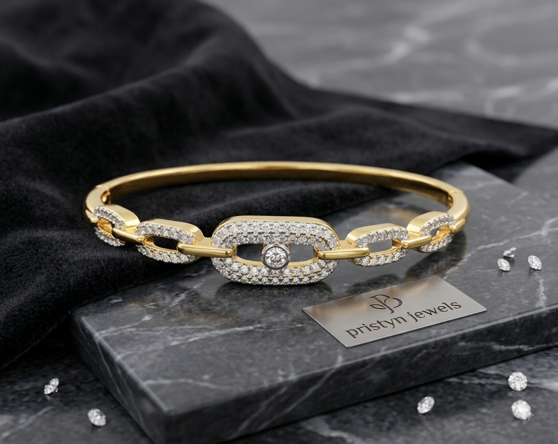 Aveline CZ Link Bracelet