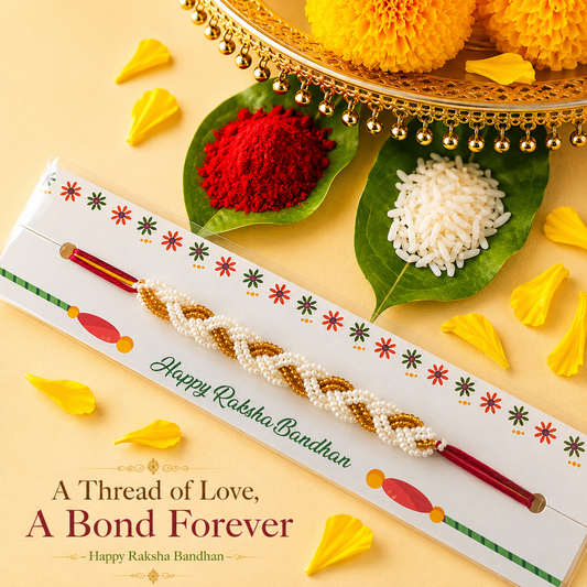 Pearl Twisted Rakhi