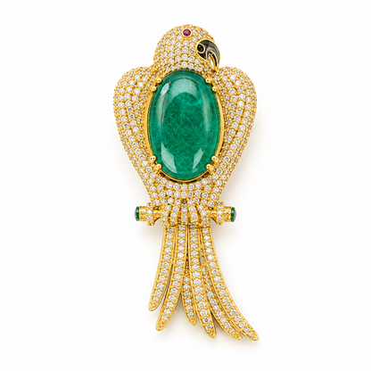 Emerald Majesty Brooch