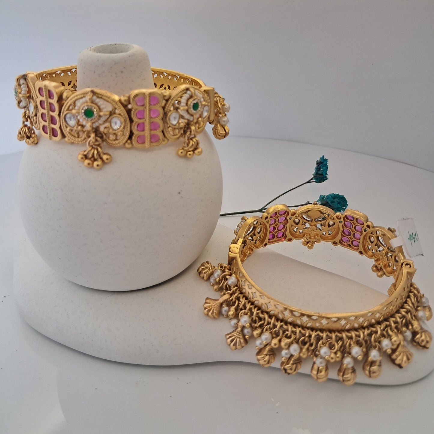 Royal Kundan Ghungroo Bangle