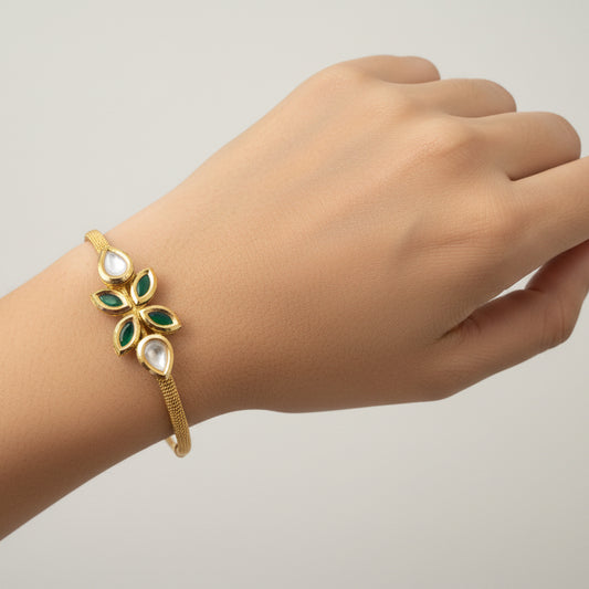 Floral Kundan Bracelet