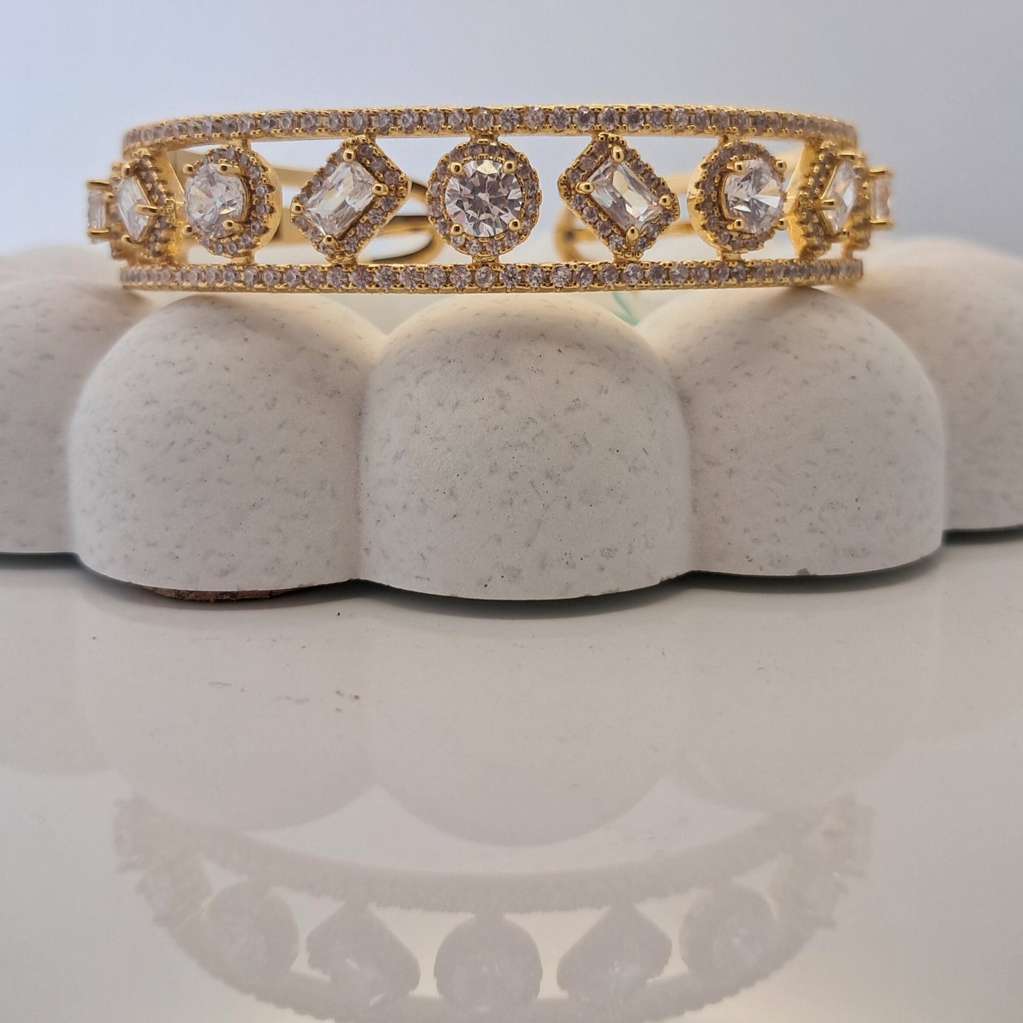 Classic Round & Emerald Cut Bangle