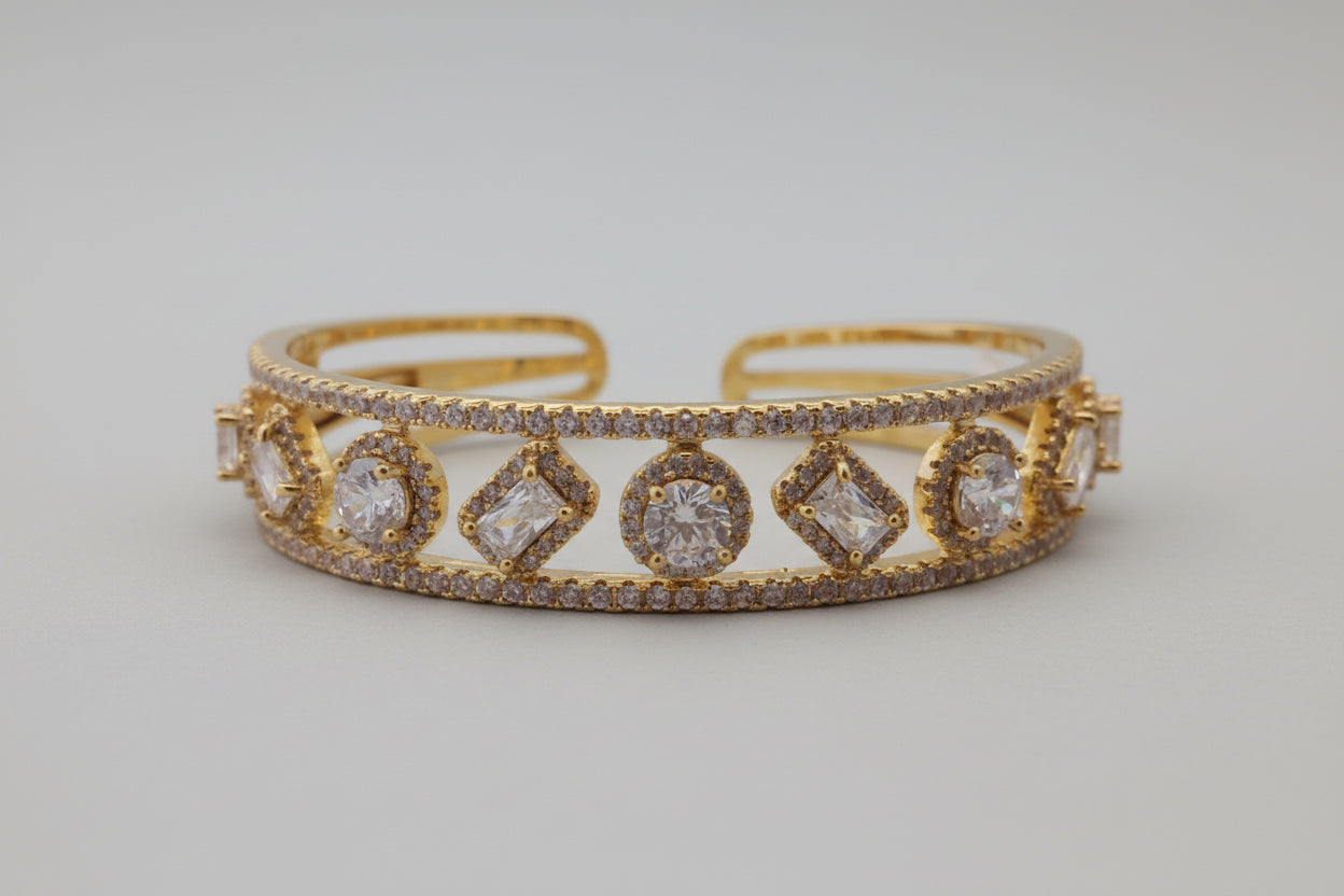 Classic Round & Emerald Cut Bangle