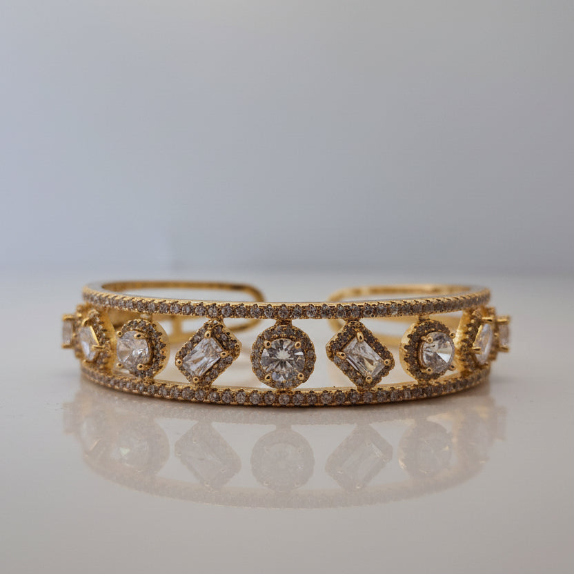 Classic Round & Emerald Cut Bangle