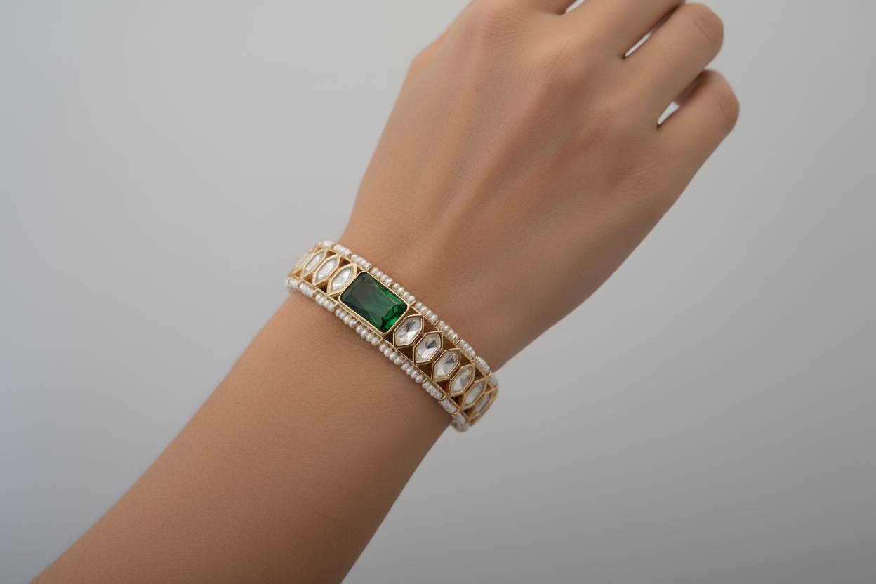Emerald Kundan Bracelet