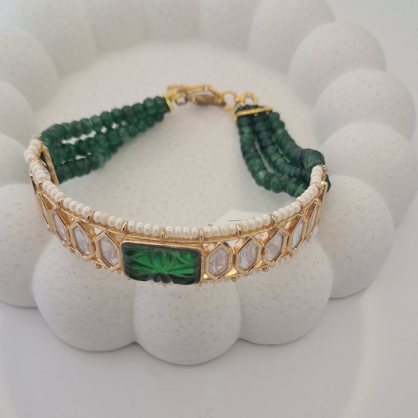 Emerald Kundan Bracelet
