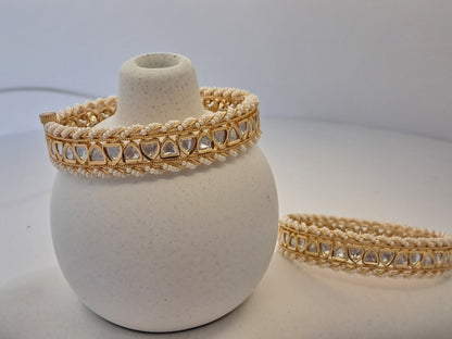 Pearl Moissanite Bangles