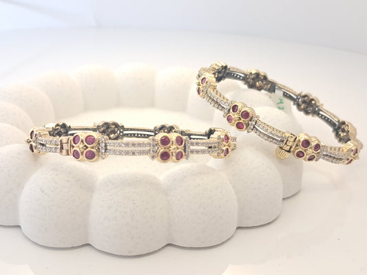 Ruby CZ Bangles