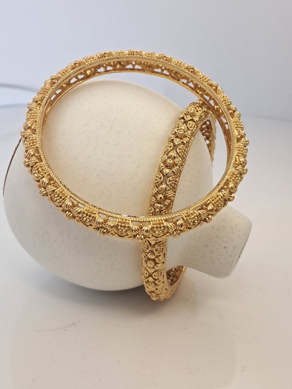 Floral Gold Bangles
