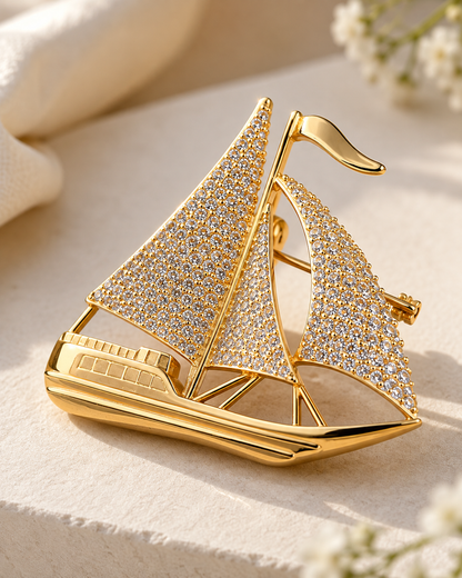 Golden Voyage Brooch