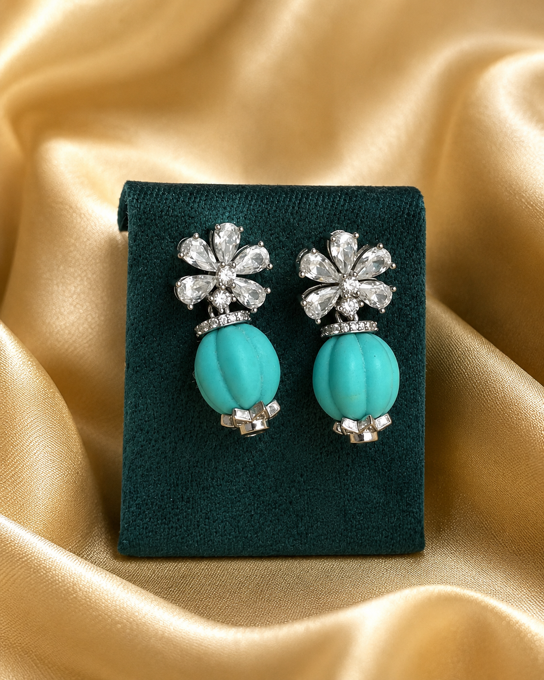 Turquoise CZ Lena Earrings