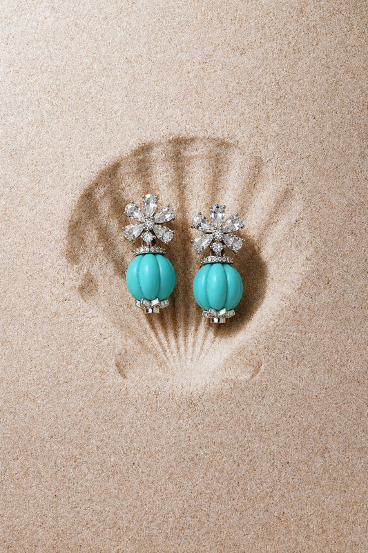 Turquoise CZ Lena Earrings