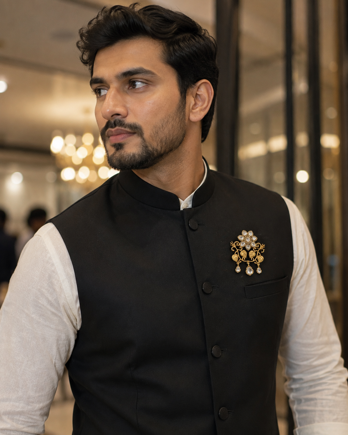 Gulnaar Kundan Brooch