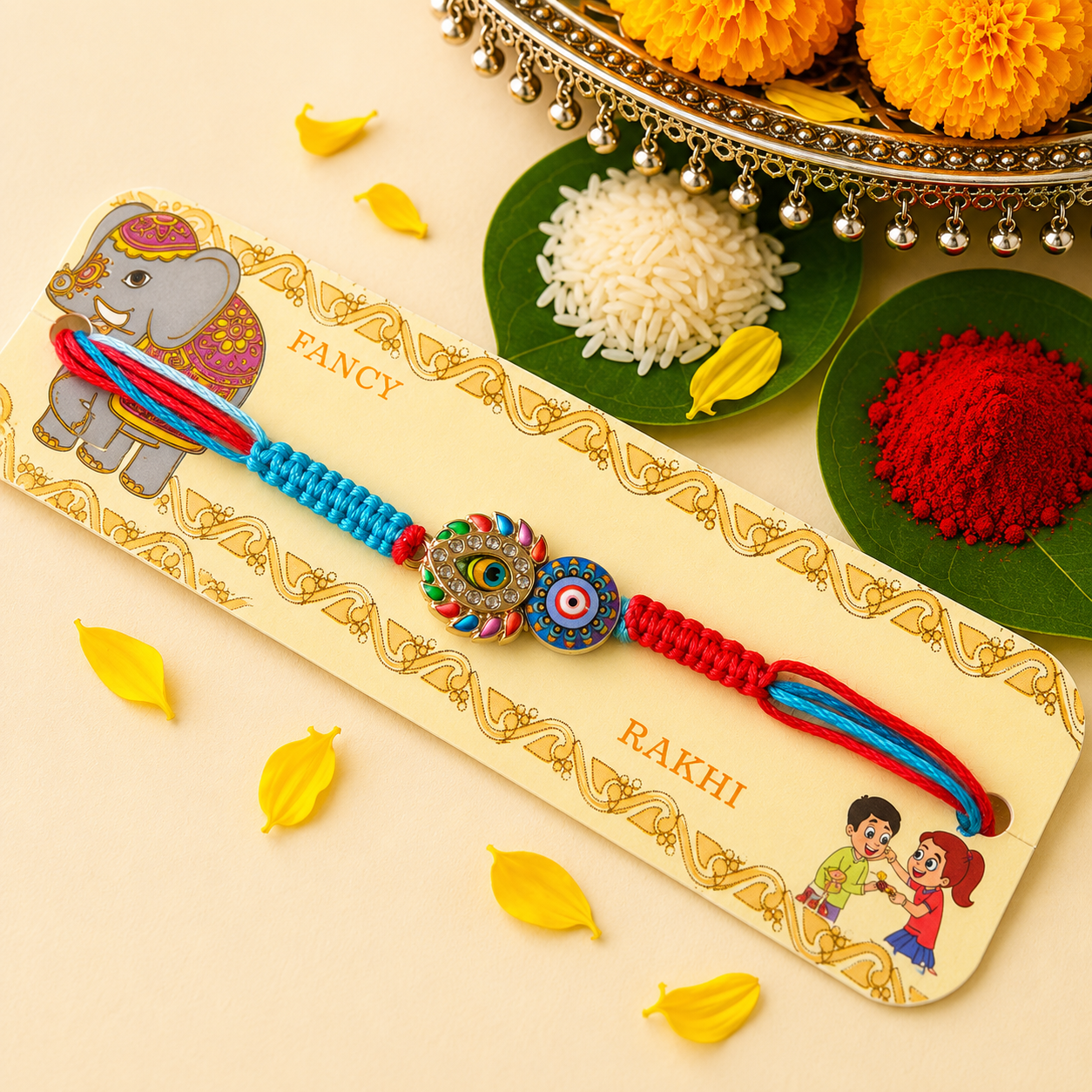 Peacock Feather Rakhi