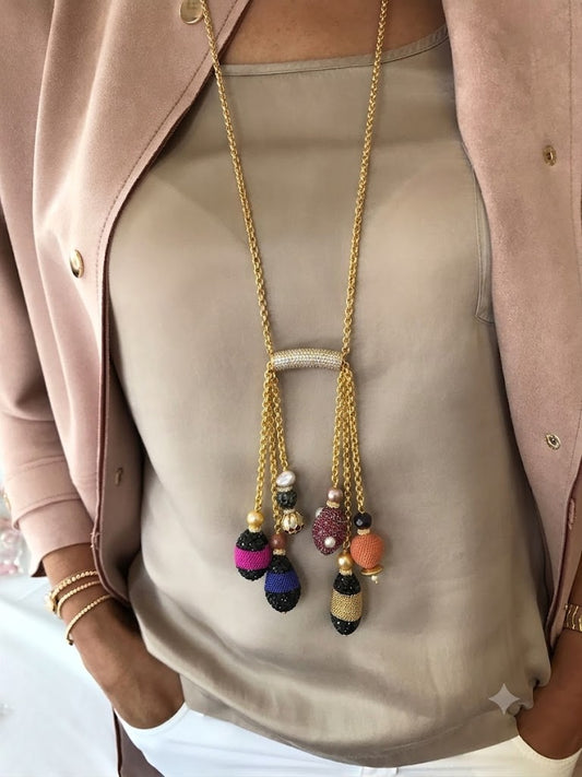 Multi-Charms Statement Pendant Necklace