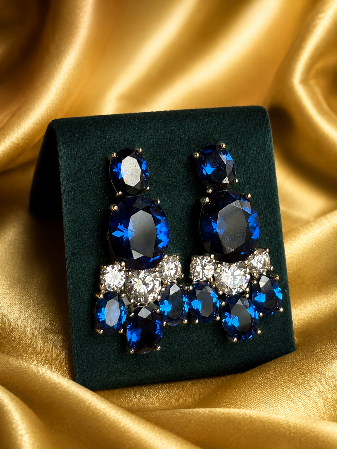 Sapphire Blue CZ Earrings