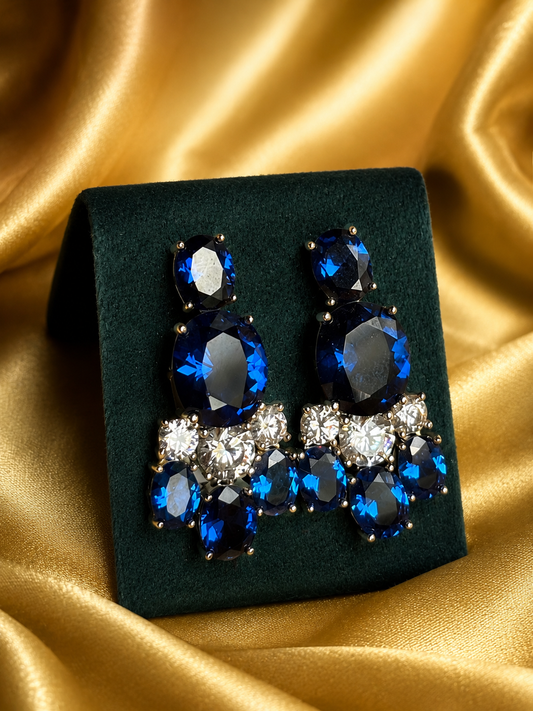 Sapphire Blue CZ Earrings
