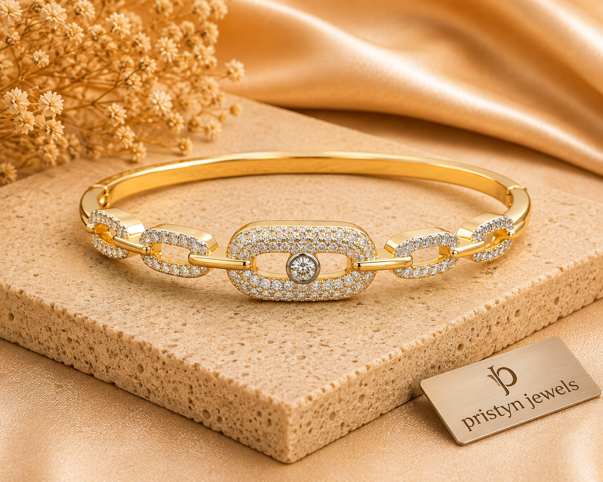 Aveline CZ Link Bracelet