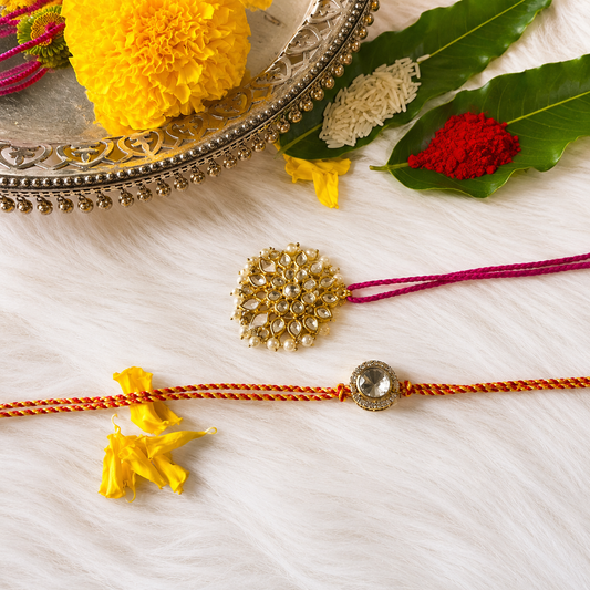 Kundan Dual Rakhi