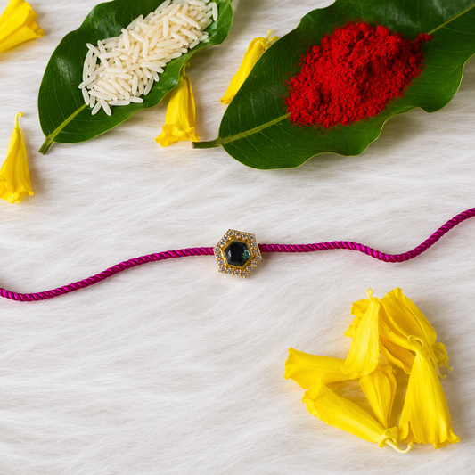 Blue Hexgon Rakhi
