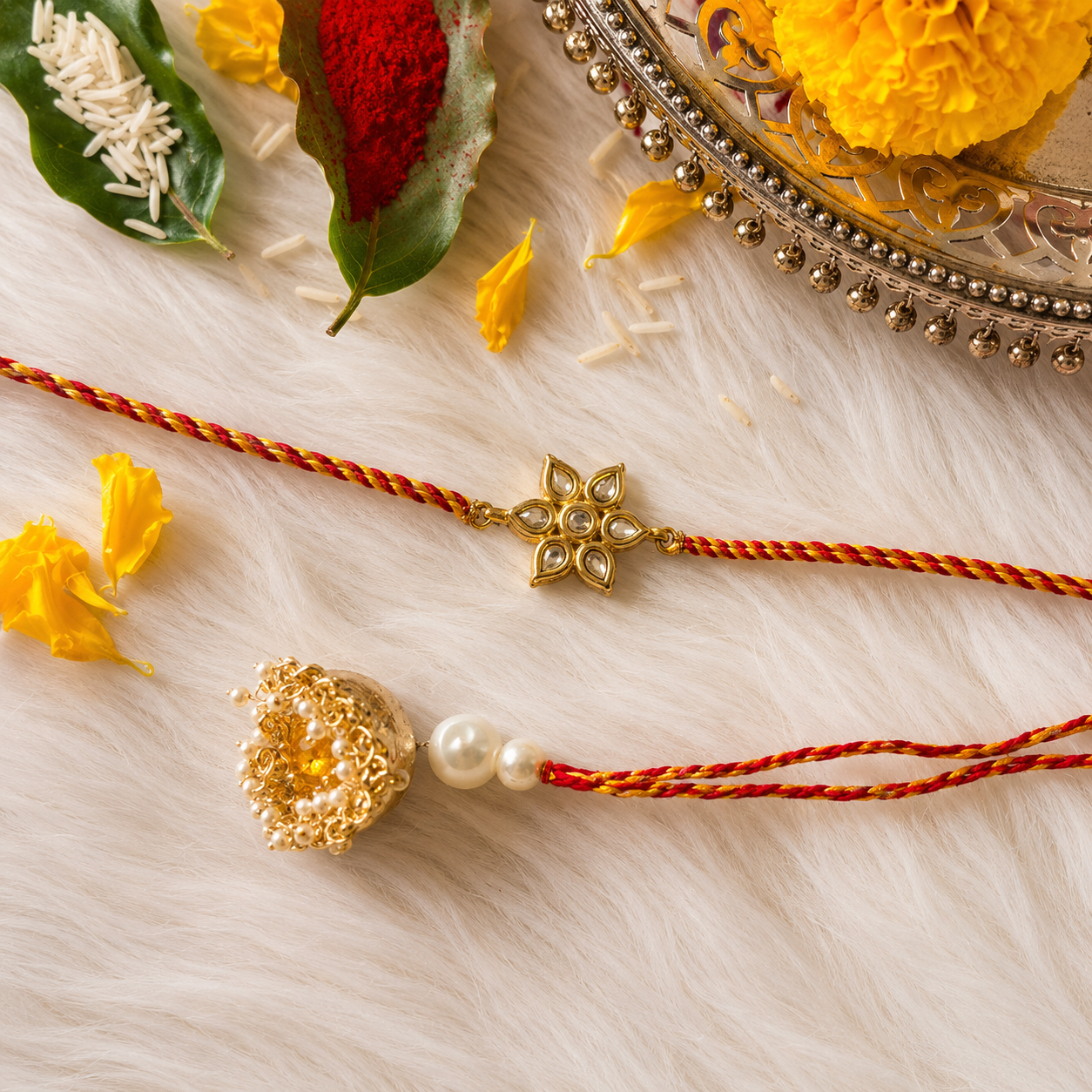 Kundan Couple Rakhi