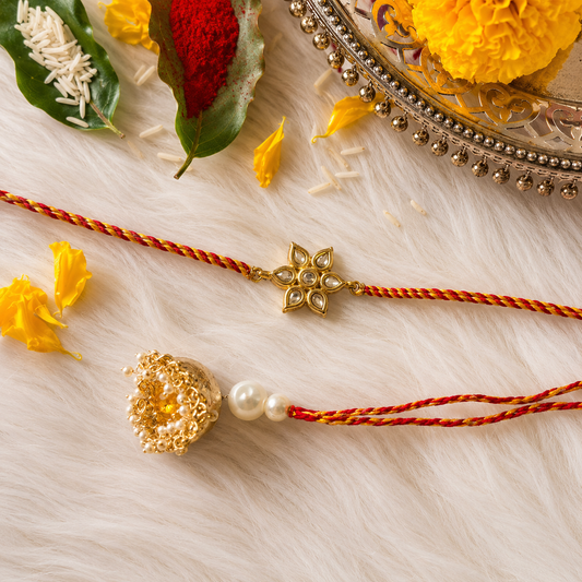 Kundan Couple Rakhi