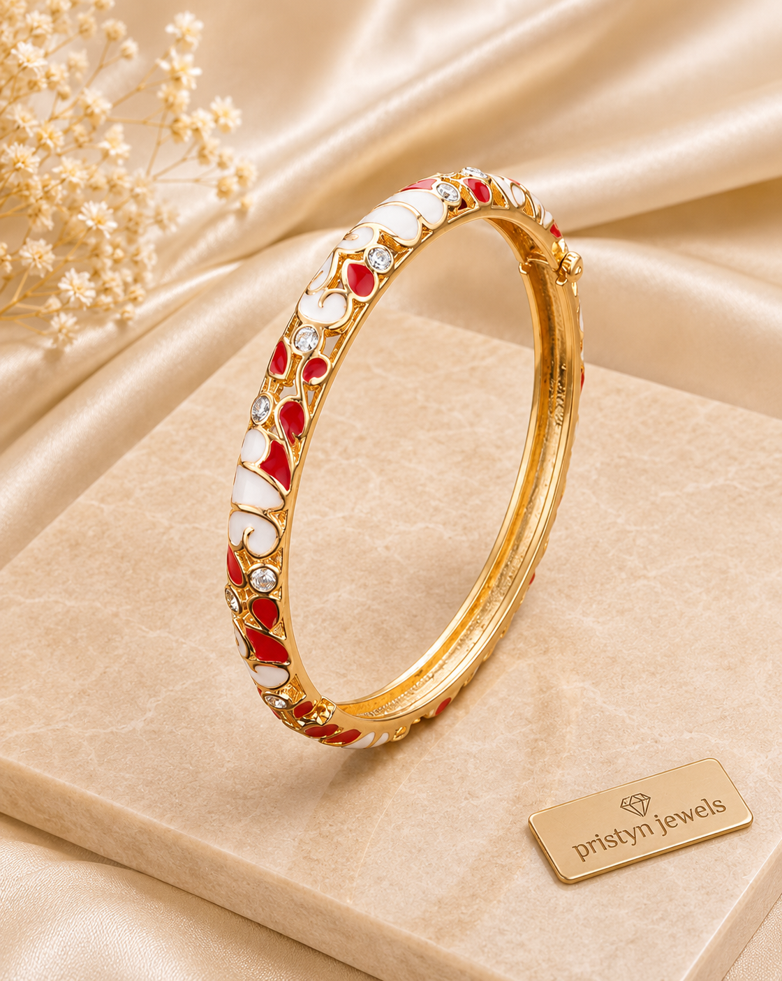 Red Enamel Bangle