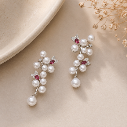 Pearl Blossom Earrings