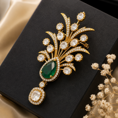 Emerald Garden Brooch