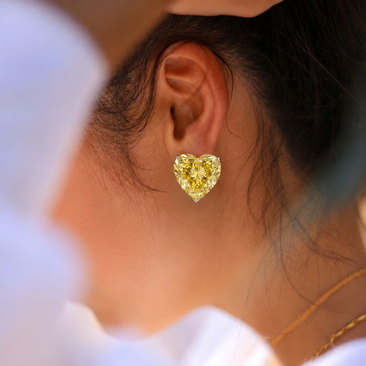 Sapphire Heart Studs