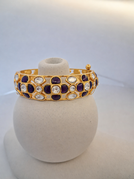 Purple Kundan Bangle