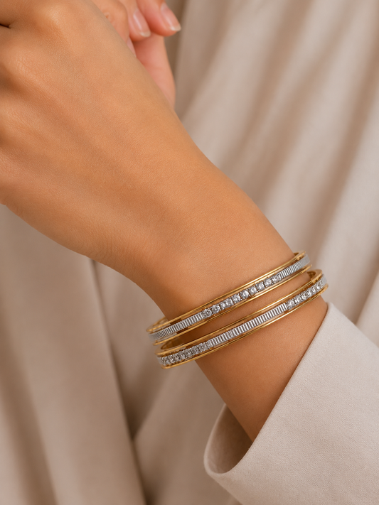 CZ Dual Bangles
