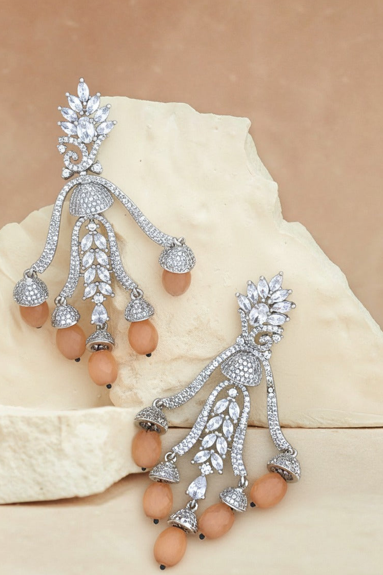 Regal Peach Chandbali