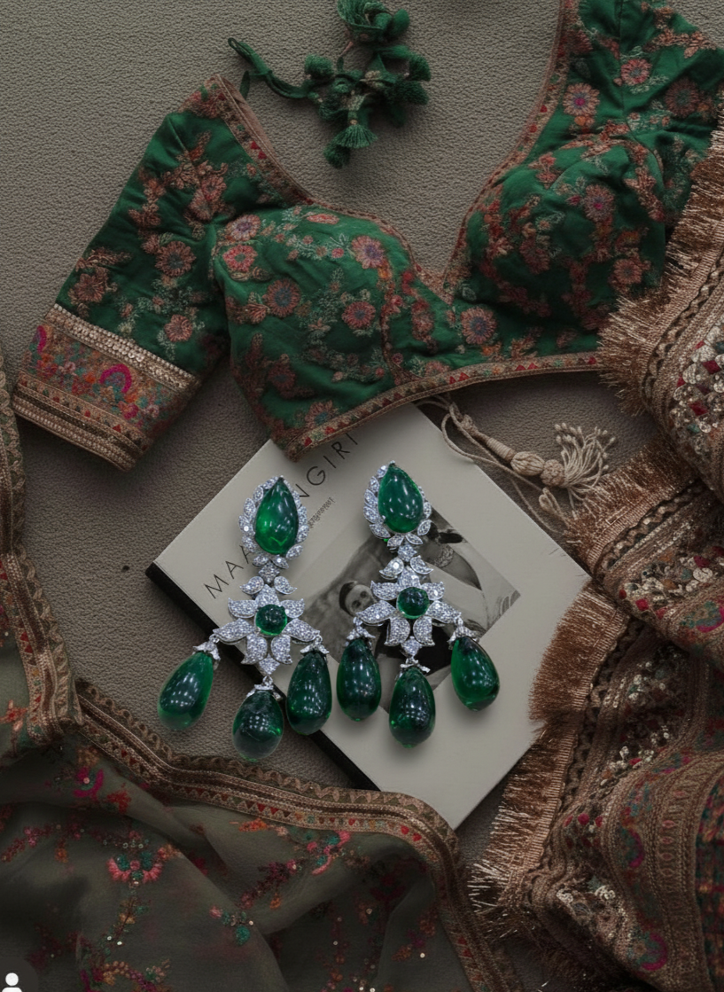 Elegant Emerald Drops
