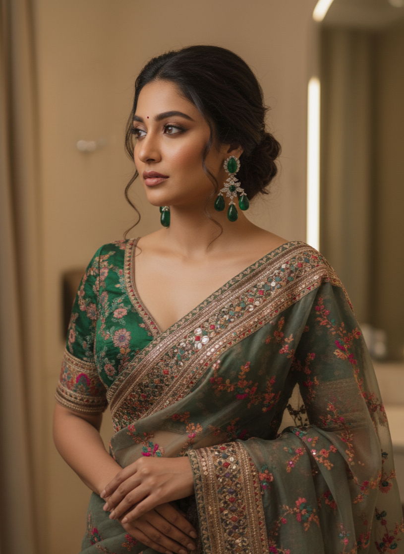 Elegant Emerald Drops