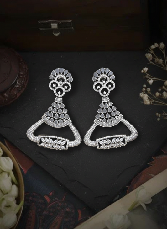 Cz Rose Earring