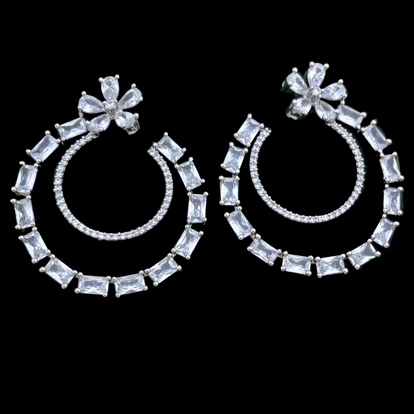 CZ Hoop Blooms