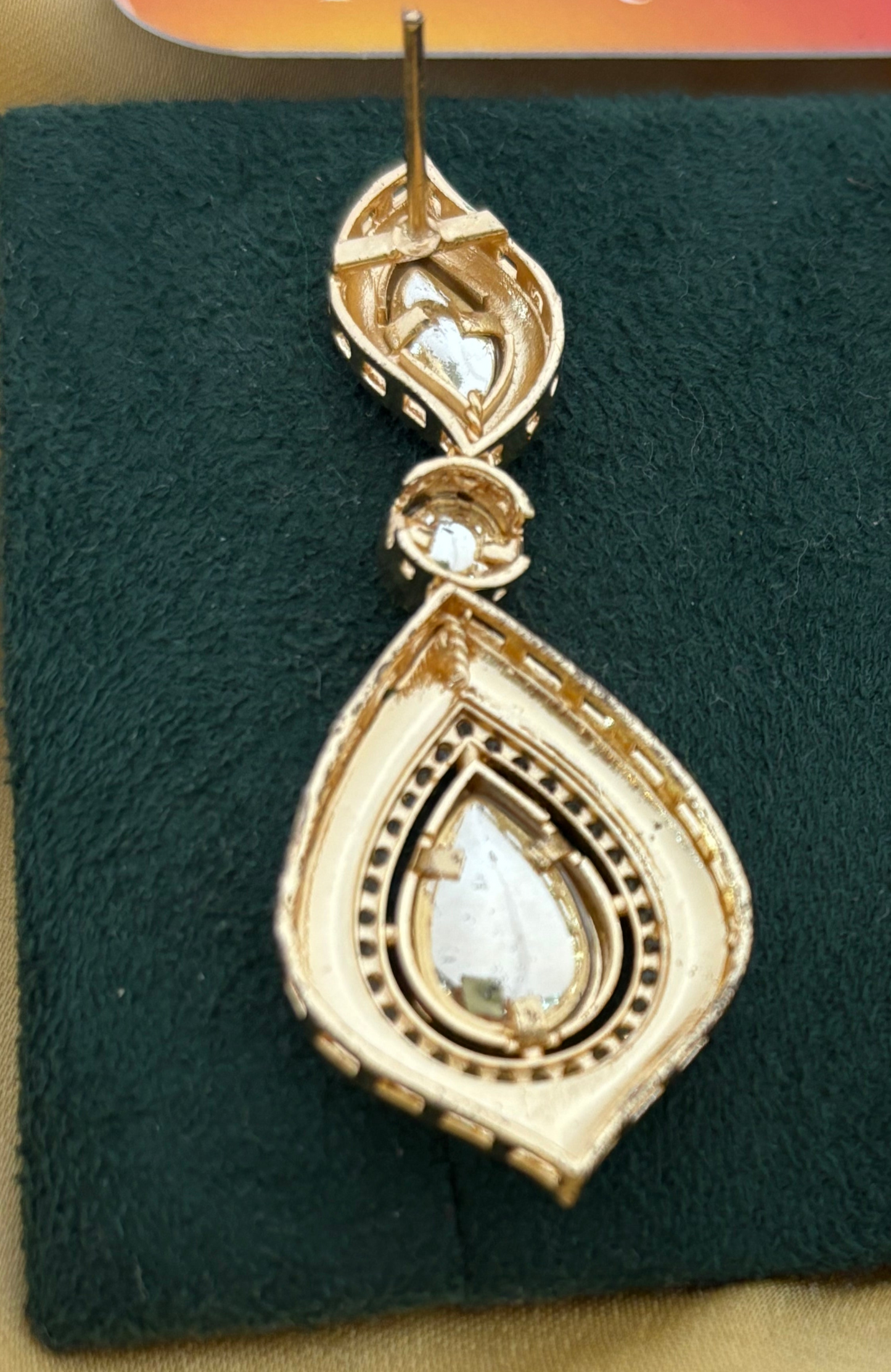 Emerald Meenakari Drops