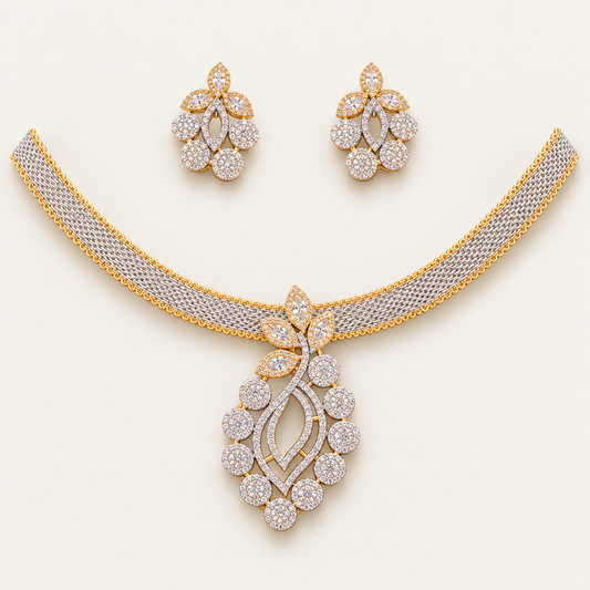 Two-Tone Pallav Mesh Set jewellery product view